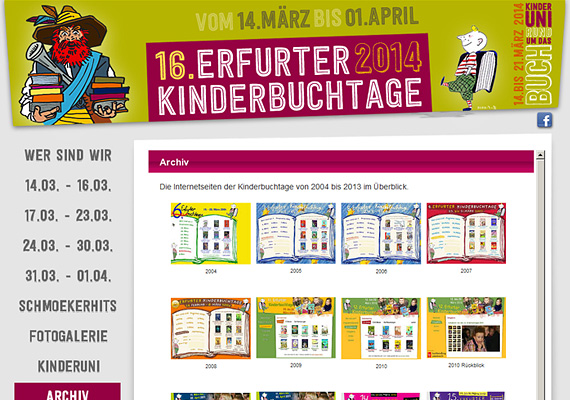 Copyright © by NT.AG  / / /  Konzeption und Gestaltung der Internetpräsenz, seit 2004 jährlicher Relaunch  / /  Implementierung auf Basis des CMS TYPO3  / /  Contentaufbereitung und redaktionelle Unterstützung<br>www.kinderbuchtage.de